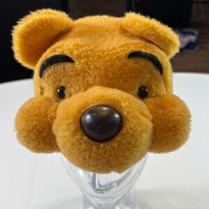 Vintage 90s Winnie The Pooh Hat 3D Plush Snapback Cap USA Disney Mesh Back